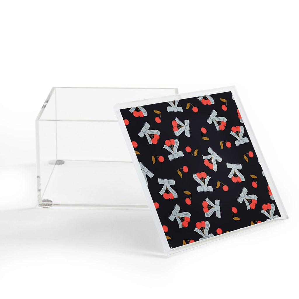 Jennifer Labre Cherries and Bows Acrylic Box