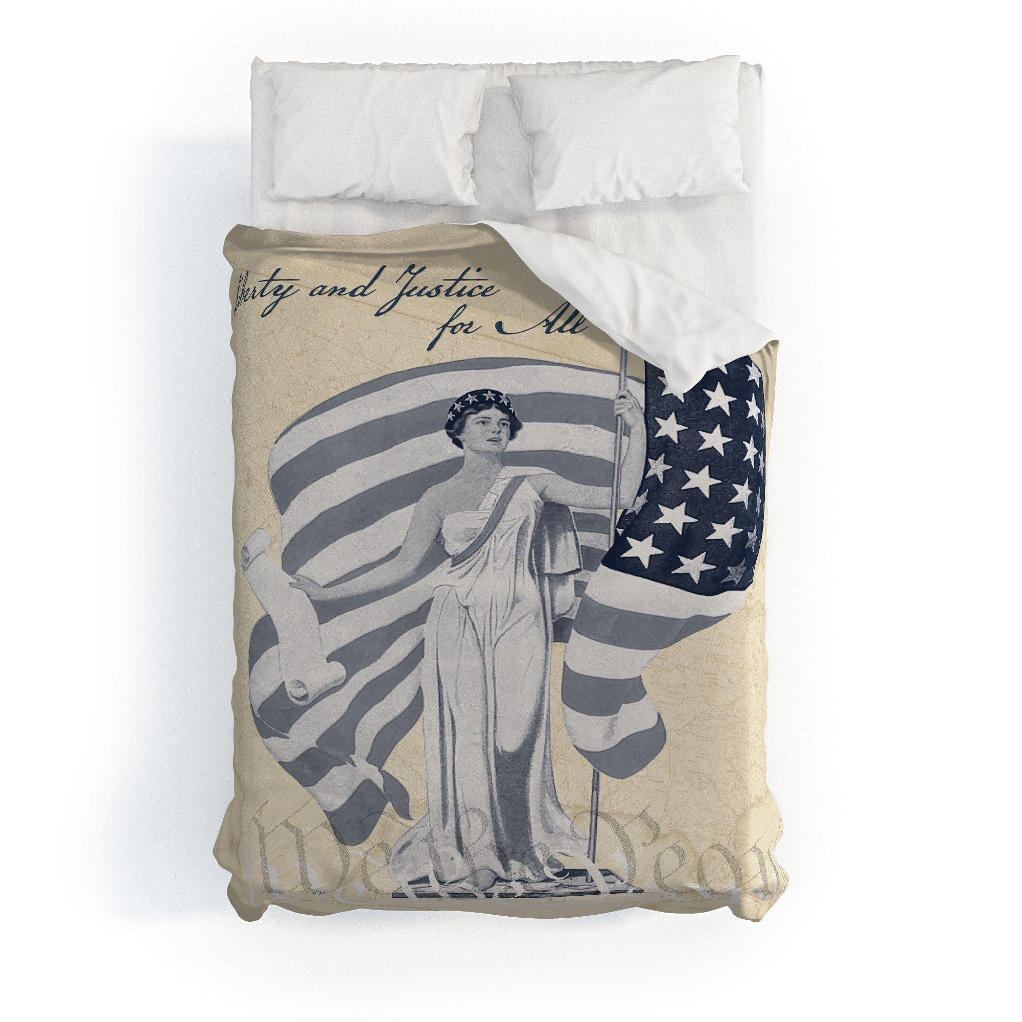 DENY Designs Liberty and Justice Woman Duvet Cover