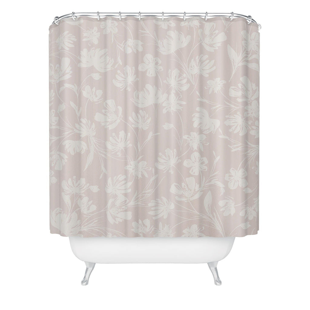 Gabriela Fuente Martine Neutral Shower Curtain