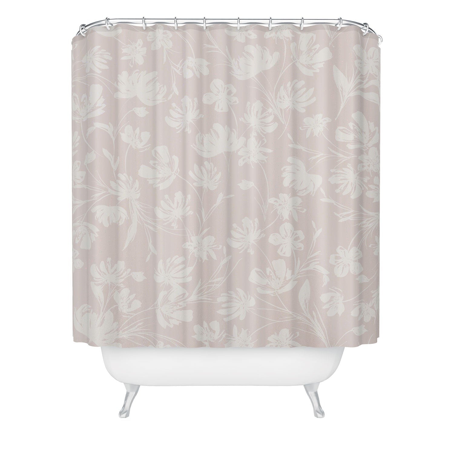 Gabriela Fuente Martine Neutral Shower Curtain