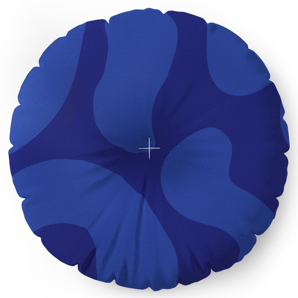 Camilla Foss Blue Pebble Floor Pillow Round