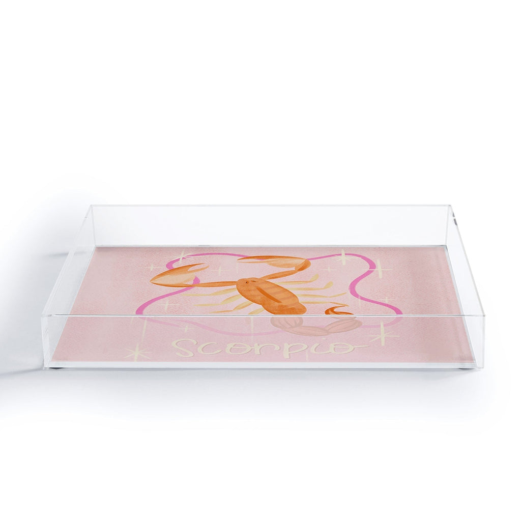 Little Om Zodiac Sign Scorpio Acrylic Tray