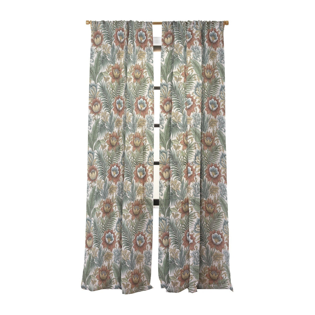 Marta Barragan Camarasa Retro Jungle Garden Sheer Window Curtain