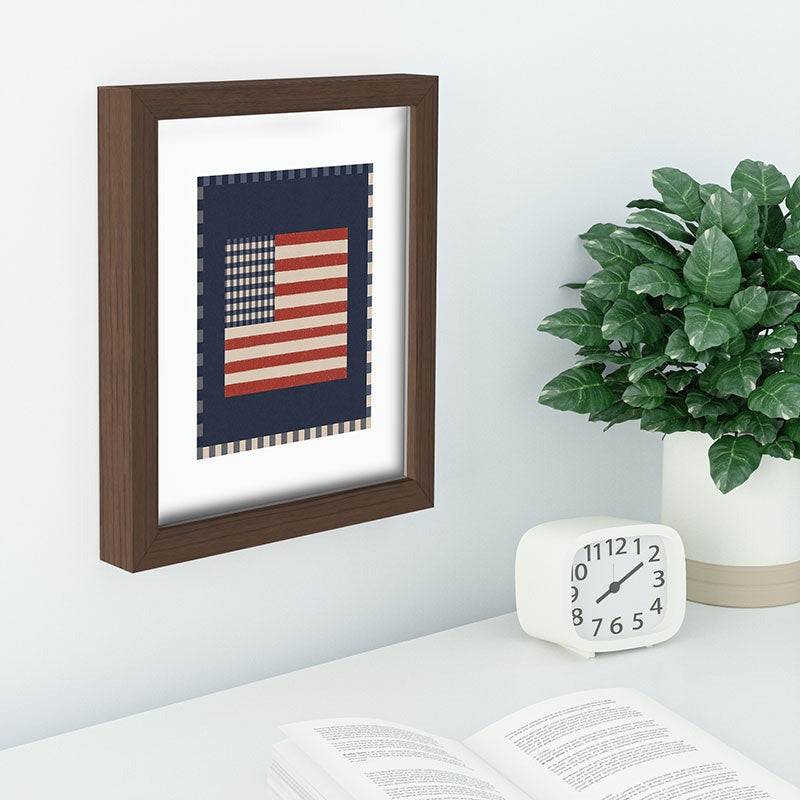 DENY Designs Gingham Flag Recessed Framing Rectangle