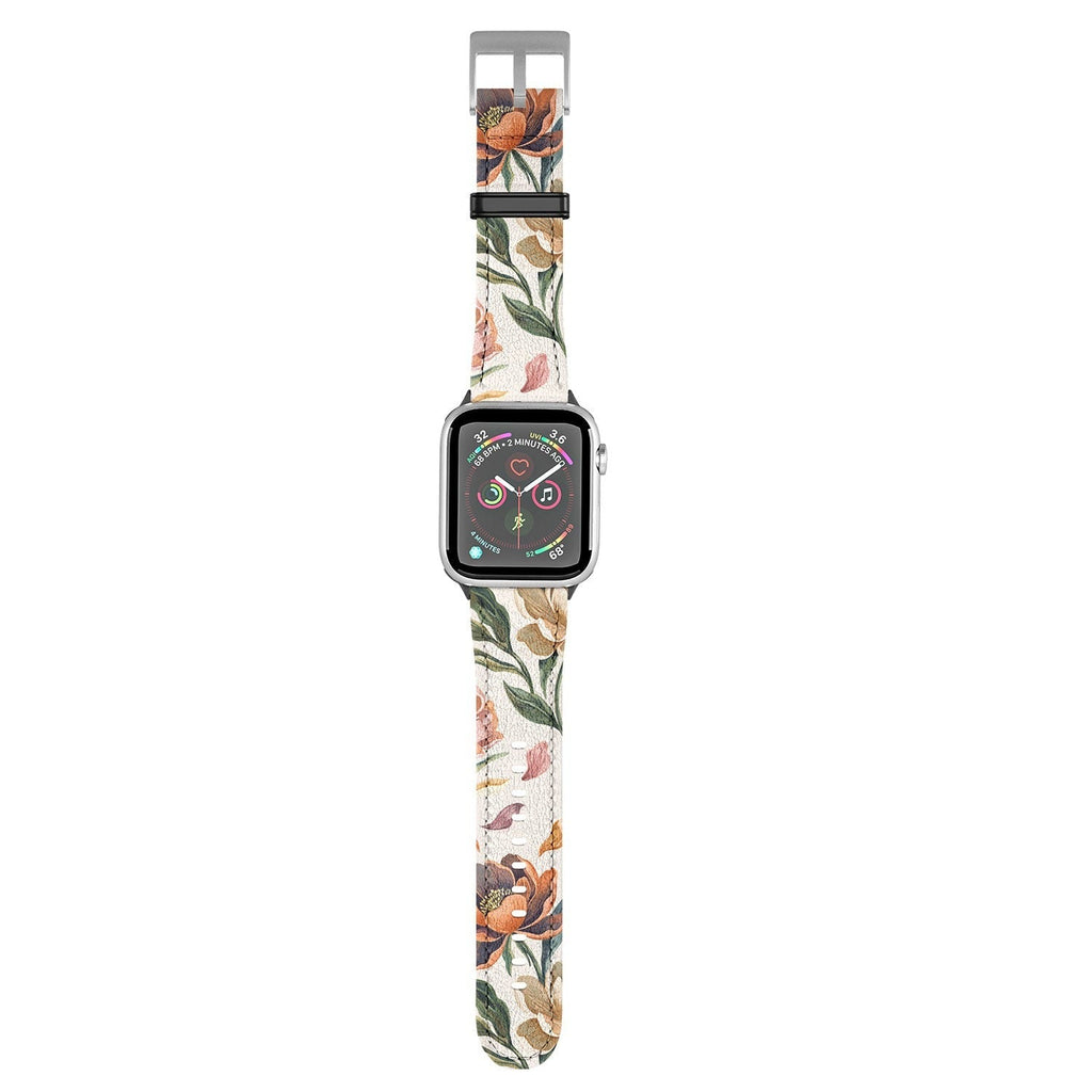 Marta Barragan Camarasa Hand Painted Peony Florals Apple Watch Band