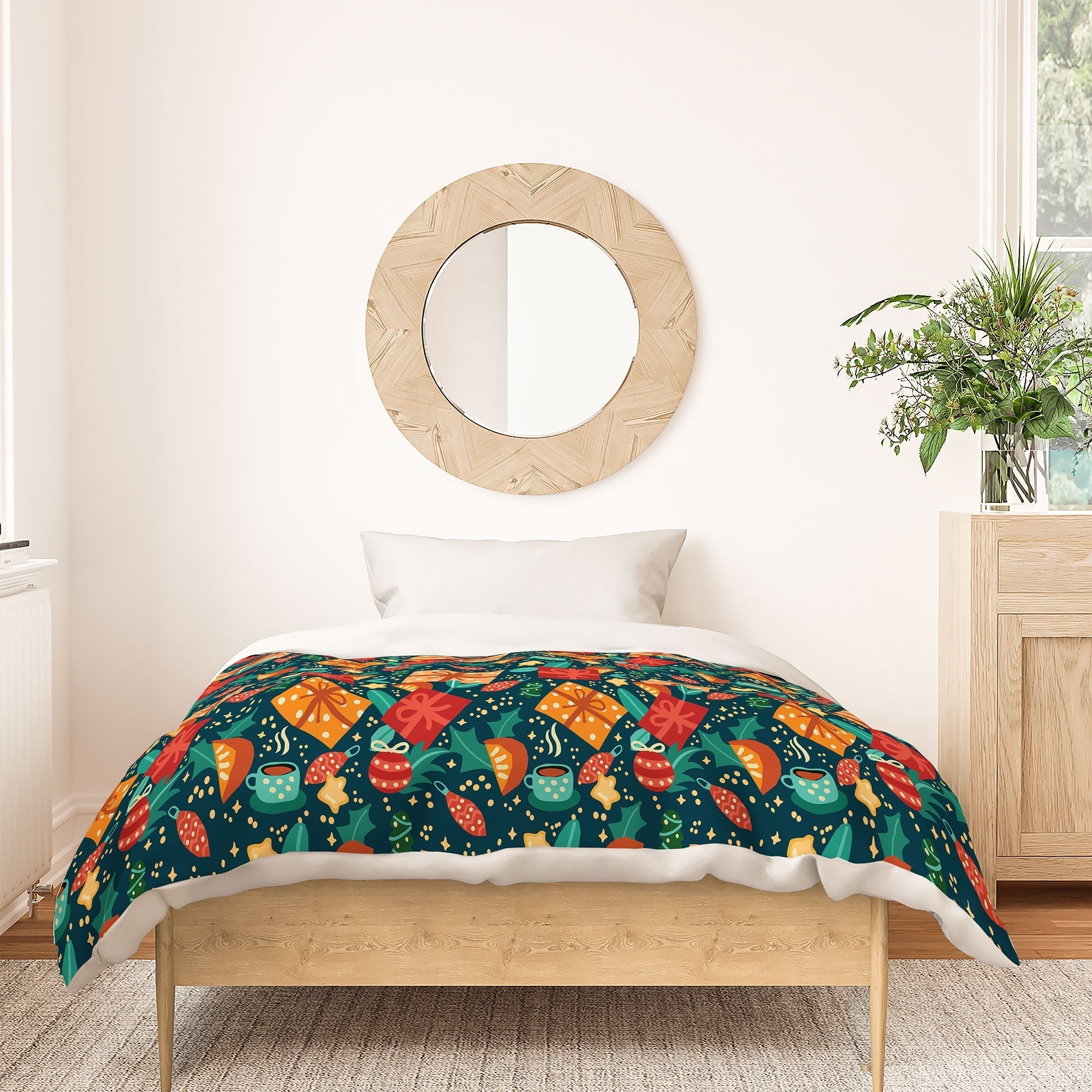 Valeria Frustaci Christmas pattern Duvet Cover