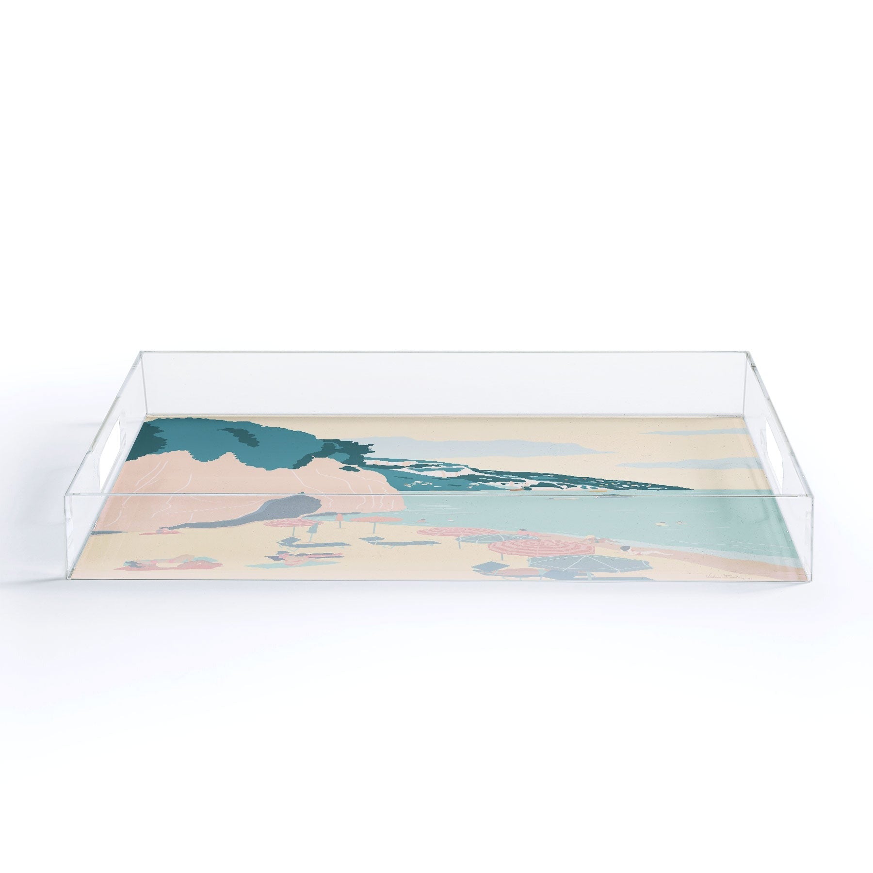 Valeria Frustaci Beach of Positano in Italy Acrylic Tray
