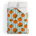 Design by Spark Zesty Oranges and Stripes Duvet Cover