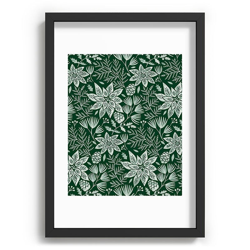 Pimlada Phuapradit Christmas Poinsettia Recessed Framing Rectangle