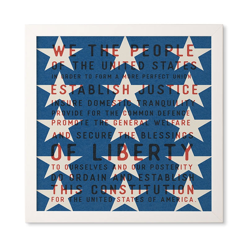 DENY Designs Starred Preamble Framed Wall Art
