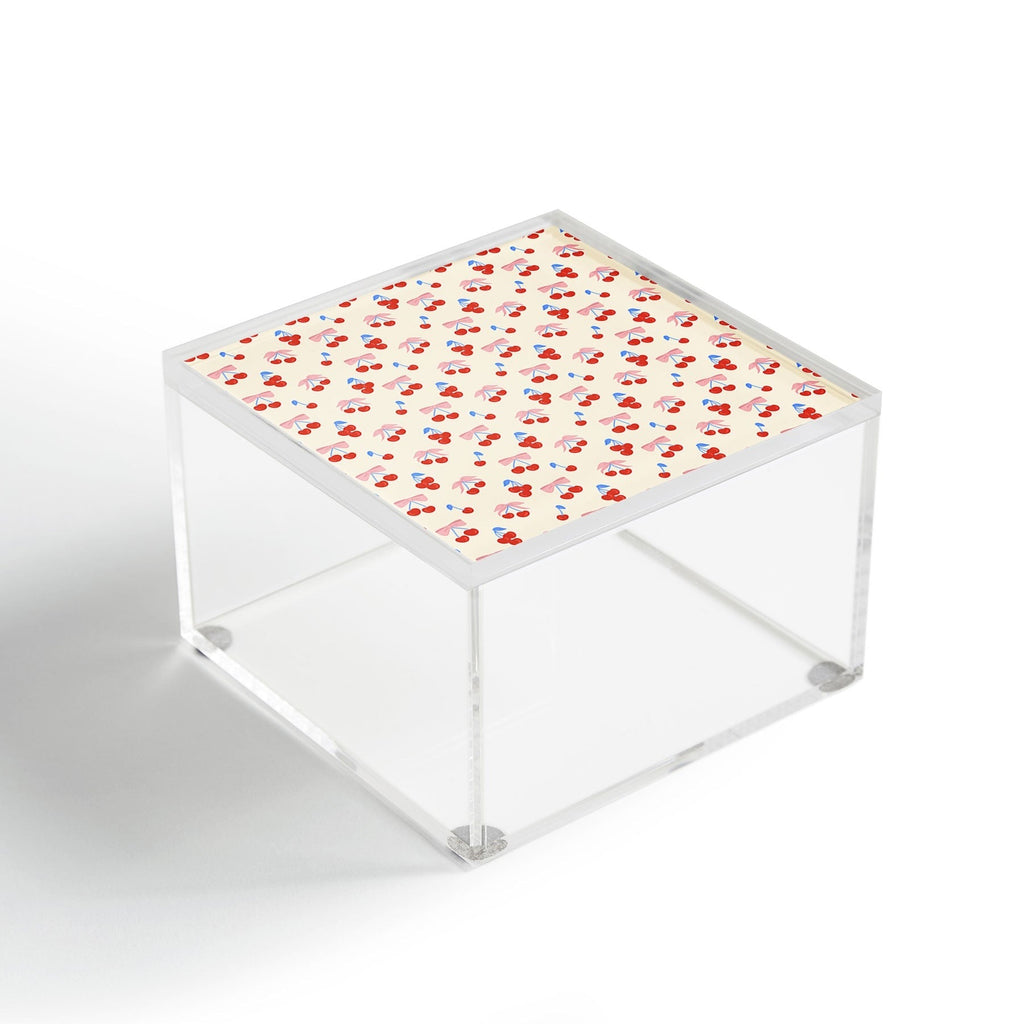 Design by Spark Cherries And Ribbons Acrylic Box