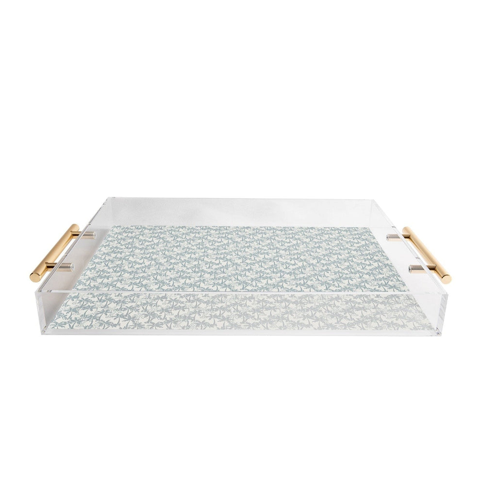 CoastL Studio Palm Forest Coastal Blue Acrylic Tray