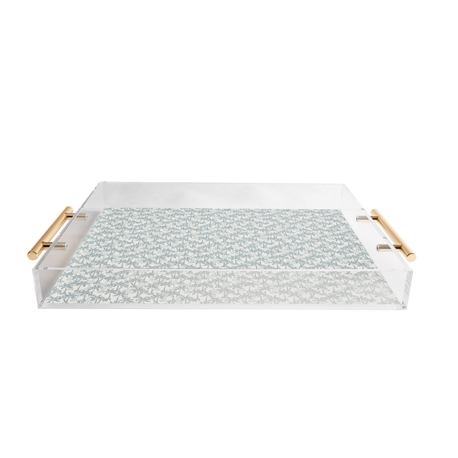 CoastL Studio Palm Forest Coastal Blue Acrylic Tray