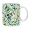 Ninola Design Botanic Retreat Loose Botanical Leaves Watercolor Green Coffee Mug