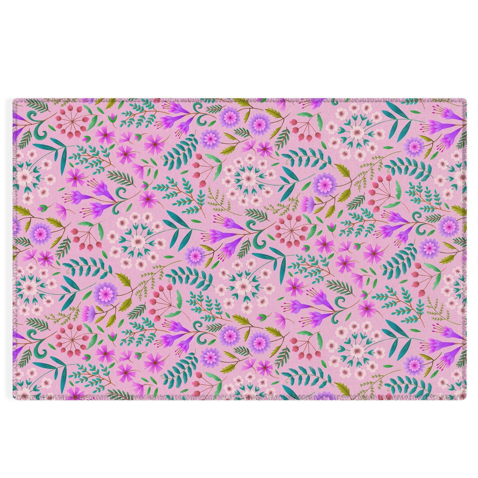Pimlada Phuapradit Ditsy Purple Floral Half Drop Outdoor Rug