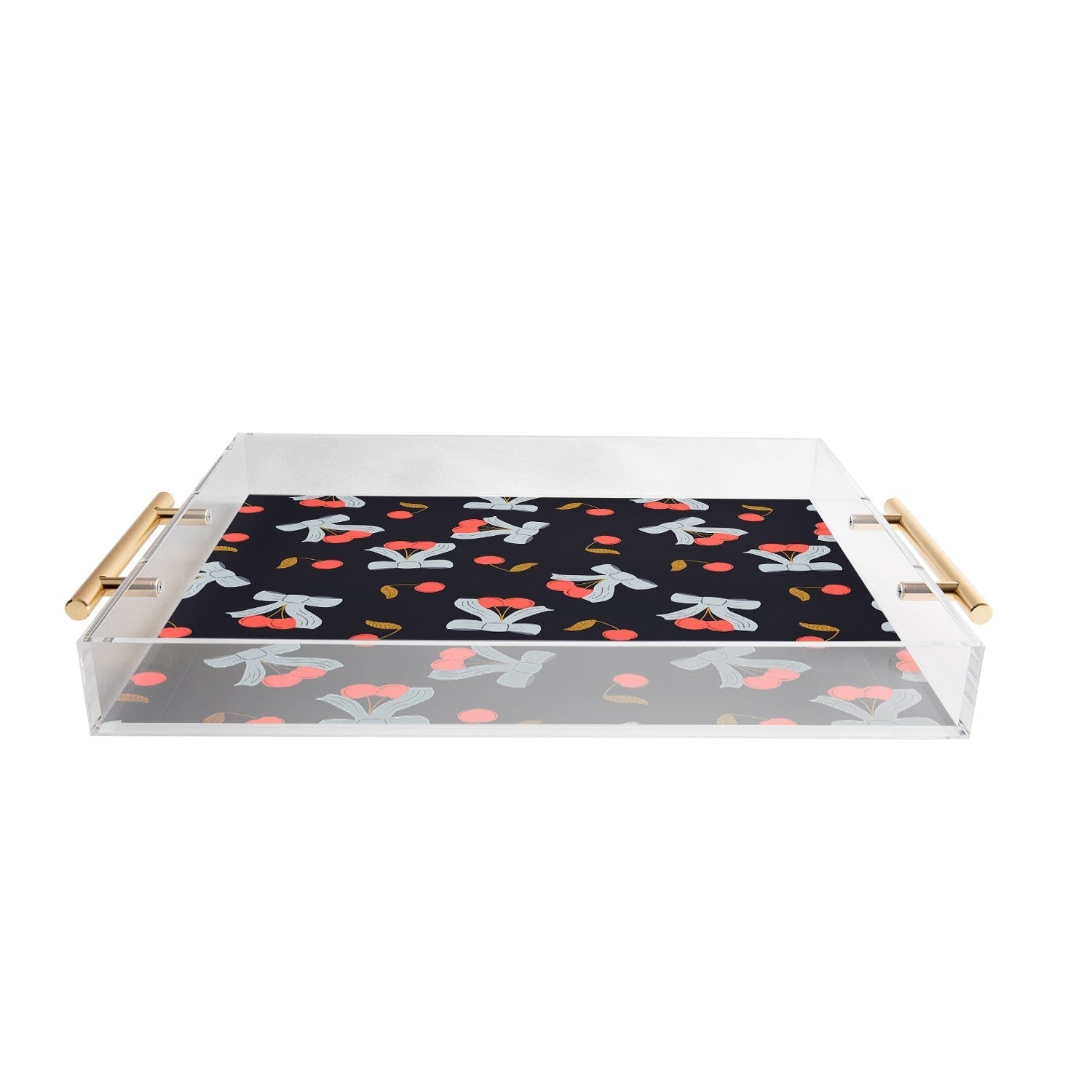 Jennifer Labre Cherries and Bows Acrylic Tray