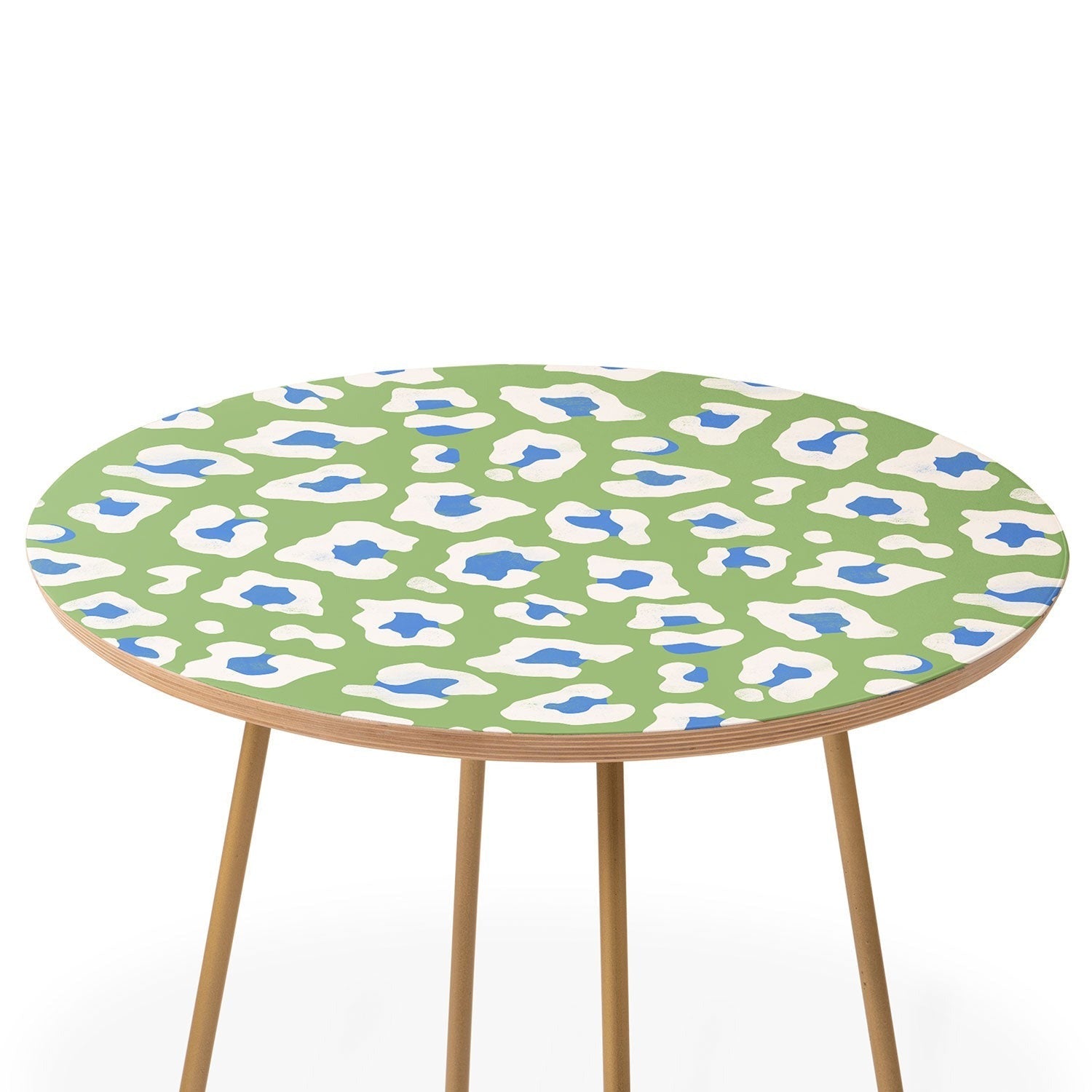 Avenie BR Cheetah Print Round Side Table