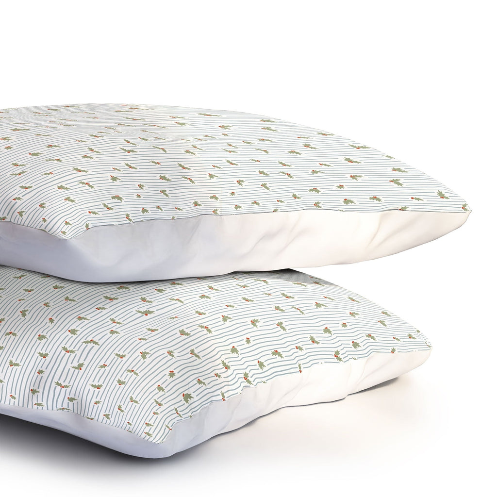 CoastL Studio Hand Drawn Holly Stripe Pillow Shams