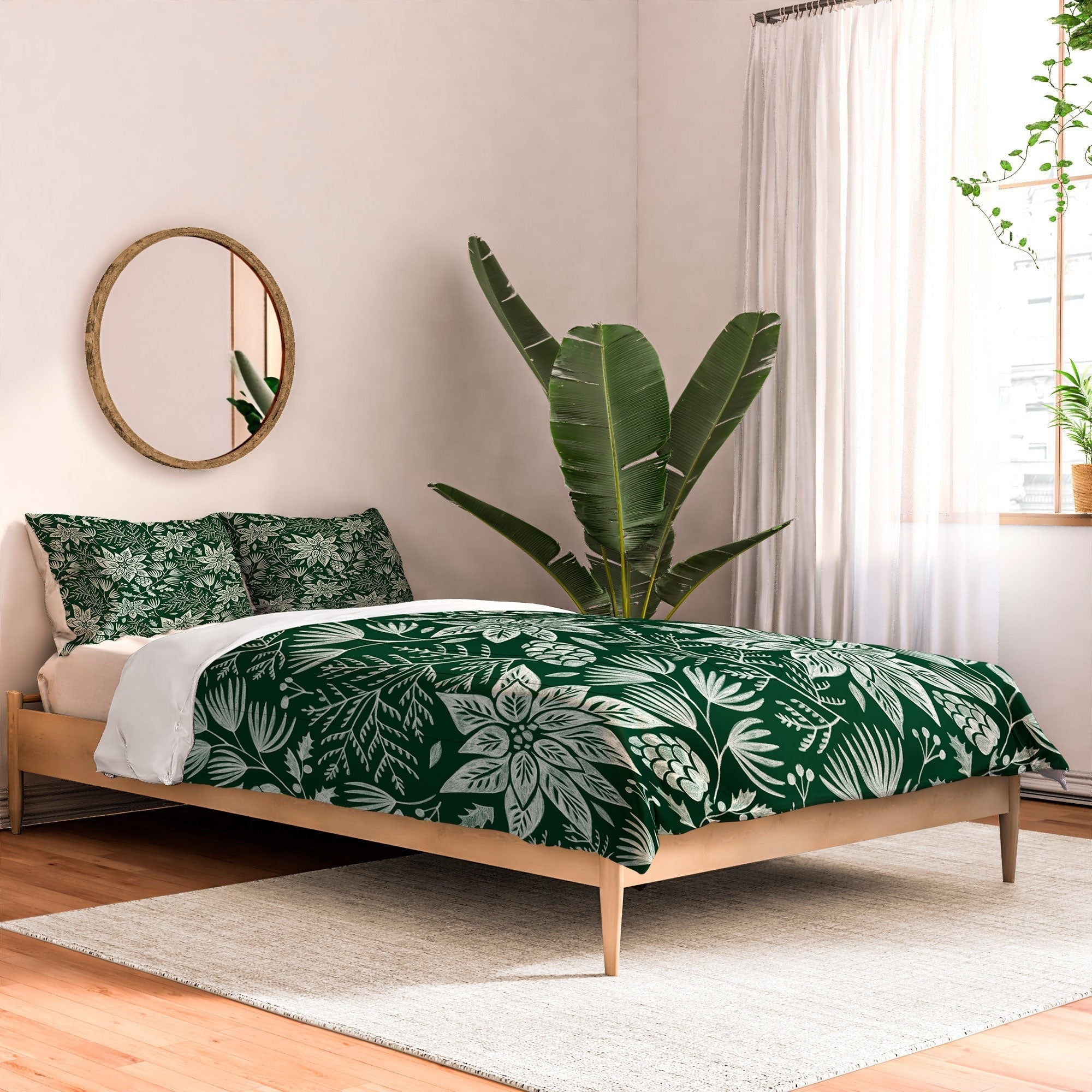 Pimlada Phuapradit Christmas Poinsettia Comforter