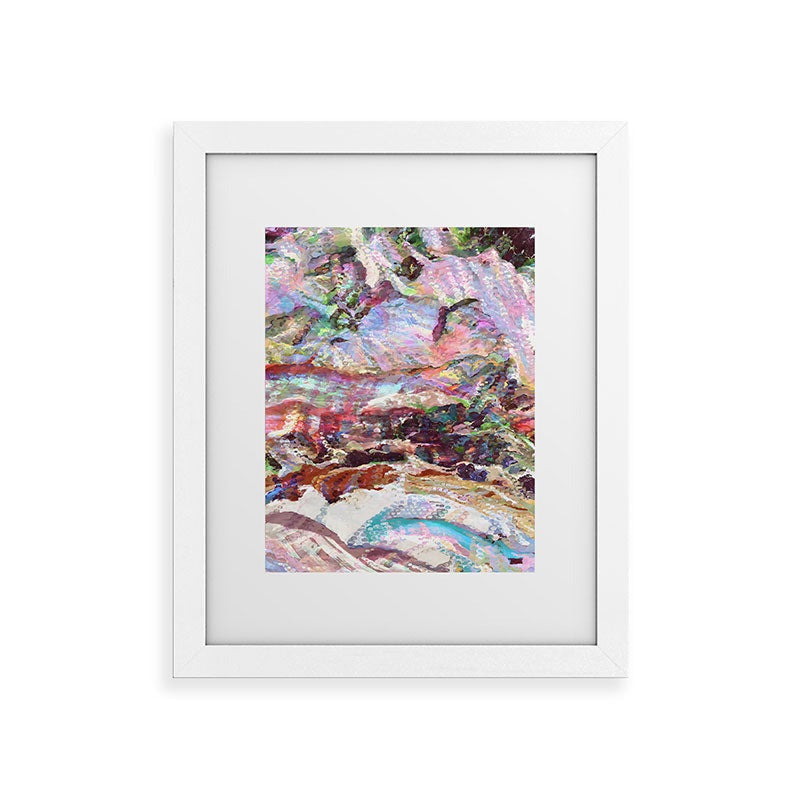 83 Oranges Sequin Haze Framed Art Print