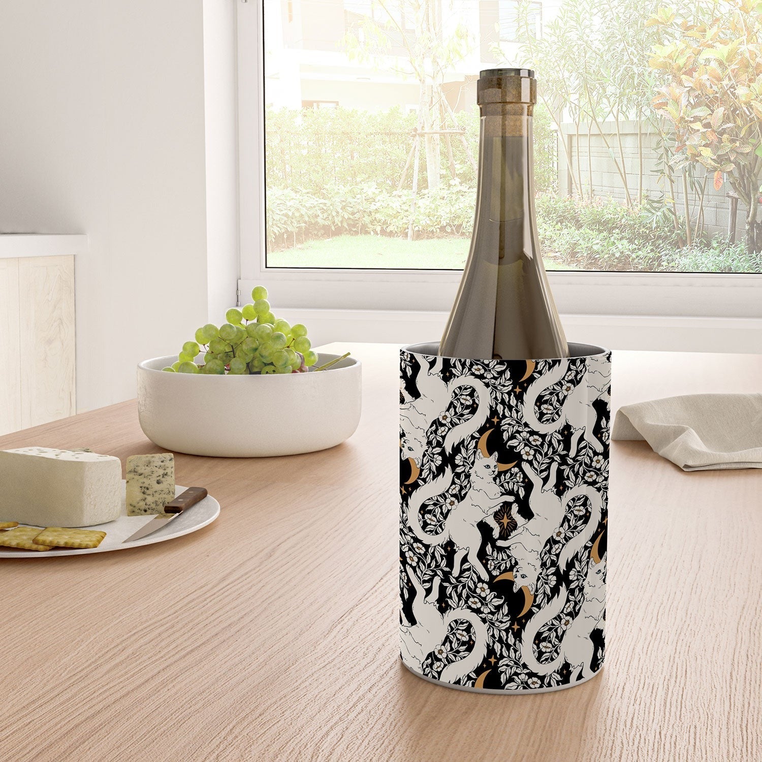 Avenie Celestial Cats Gold Wine Chiller