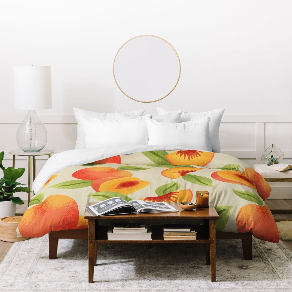 Jessica Molina Peach Pattern Duvet Cover