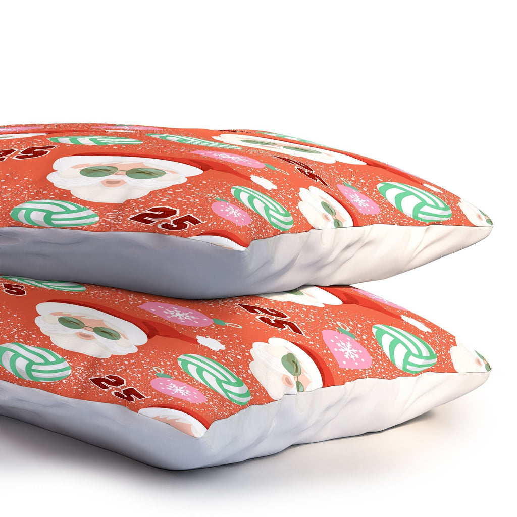 Design by Spark Sporty Volleyball Santa Pillow Shams
