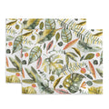 Ninola Design Botanic Retreat Tropical Jungle Leaves Botanical Green Orange Placemat