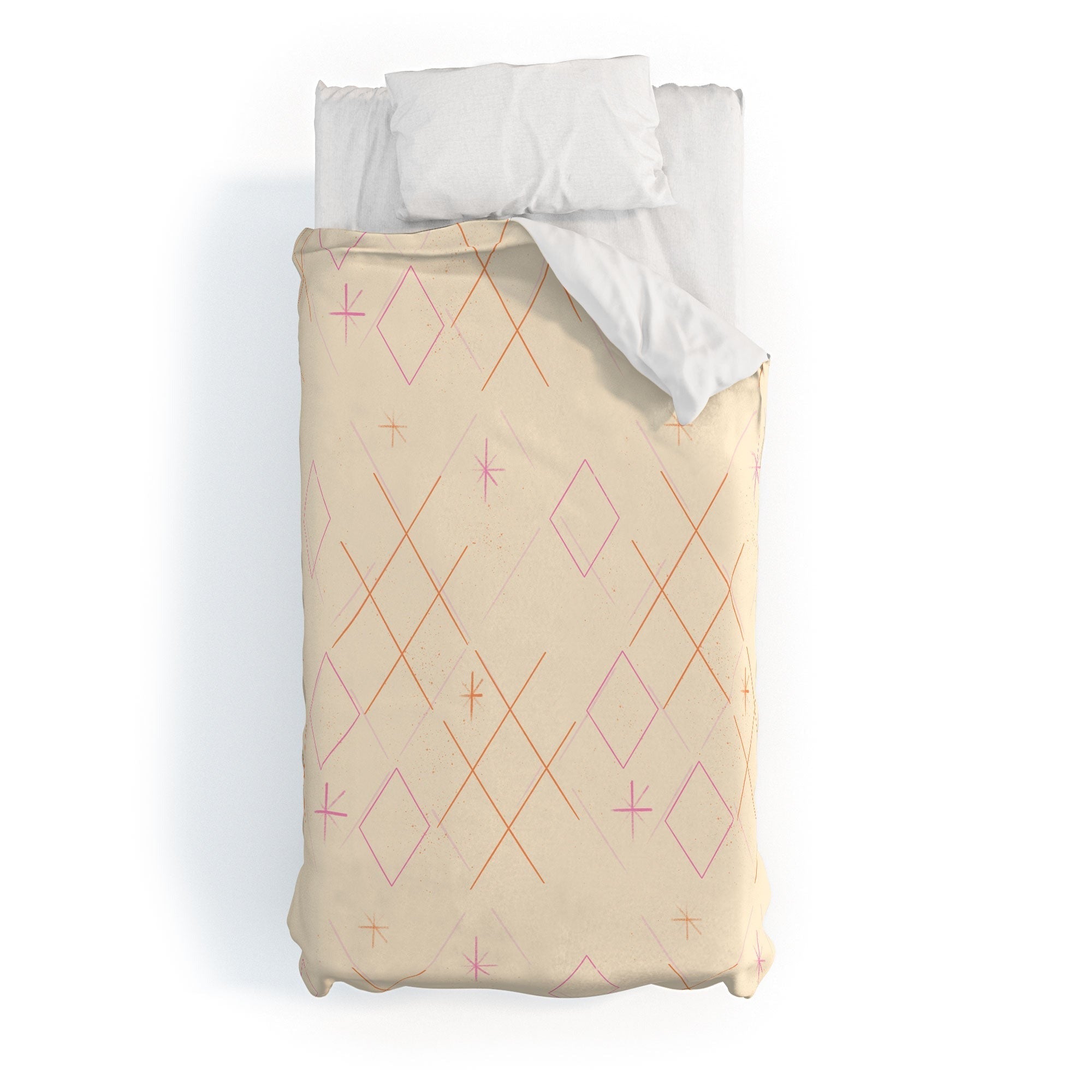 Little Om Starry Web cream Duvet Cover