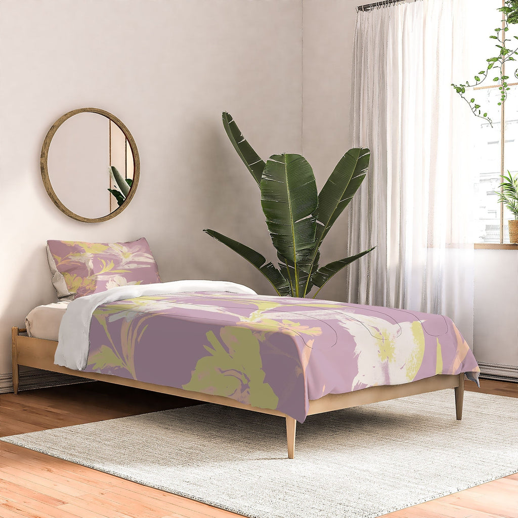Gabriela Fuente Emma Lilac Floral Comforter