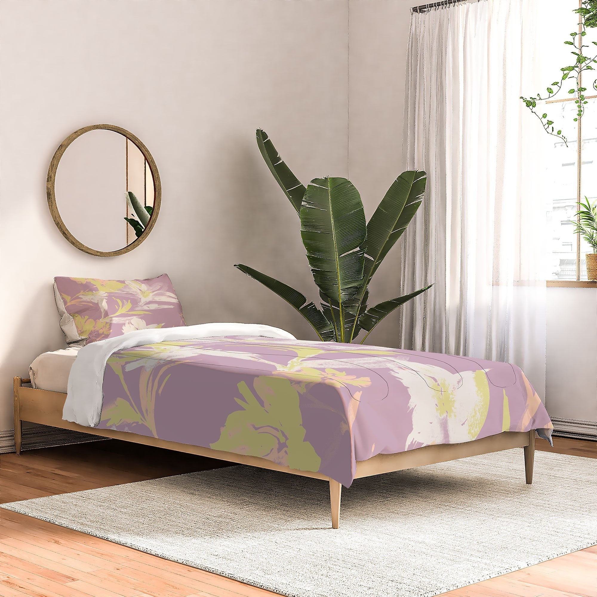 Gabriela Fuente Emma Lilac Floral Comforter