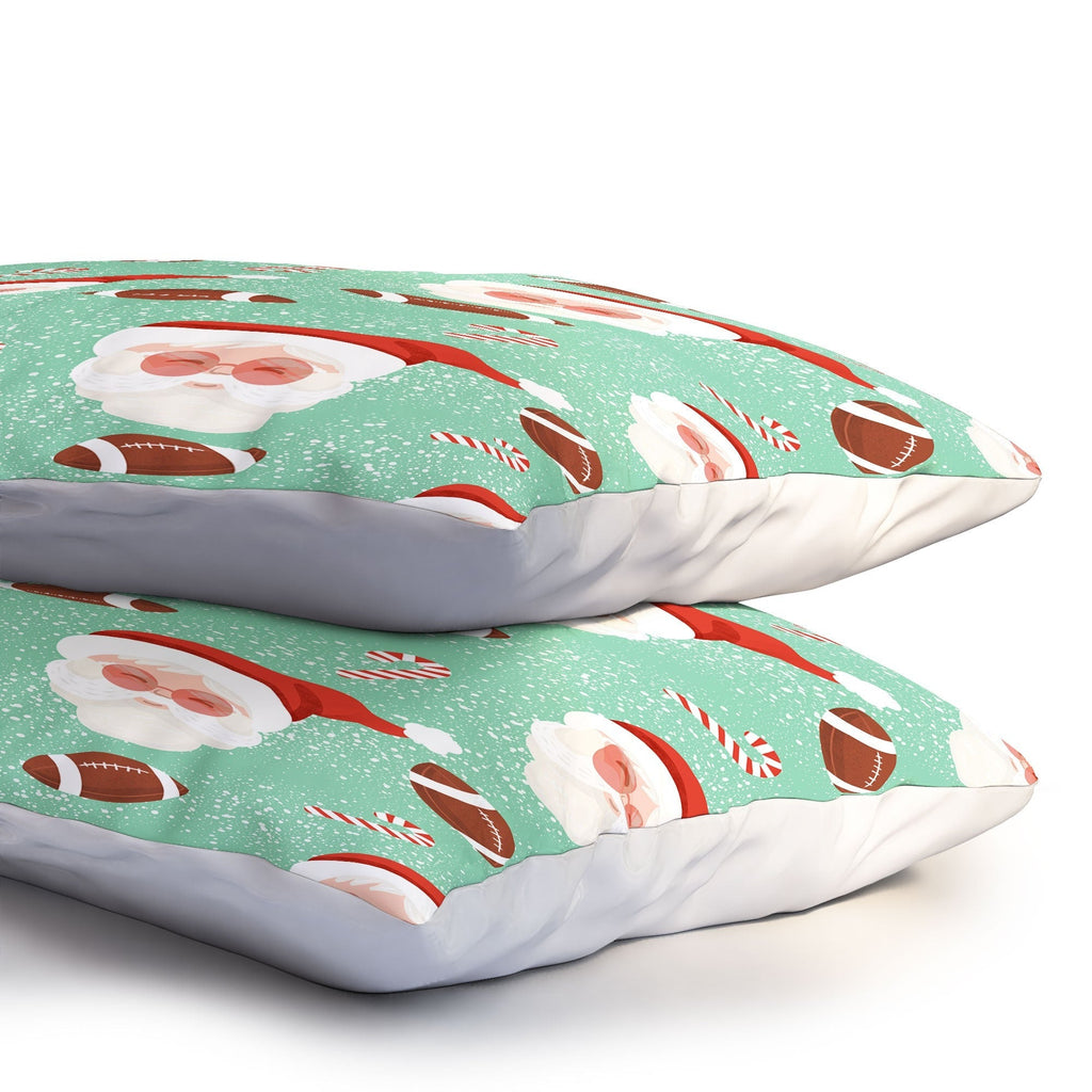 Design by Spark Sporty Football Santa Holiday Pillow Shams