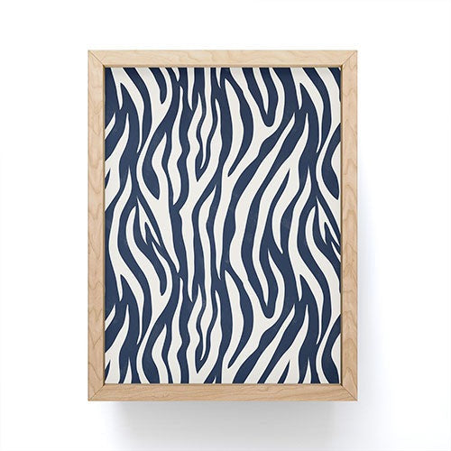 Avenie BR Navy Tiger Stripes Framed Mini Art Print