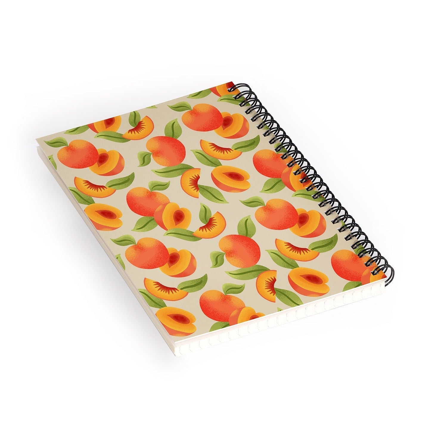 Jessica Molina Peach Pattern Spiral Notebook