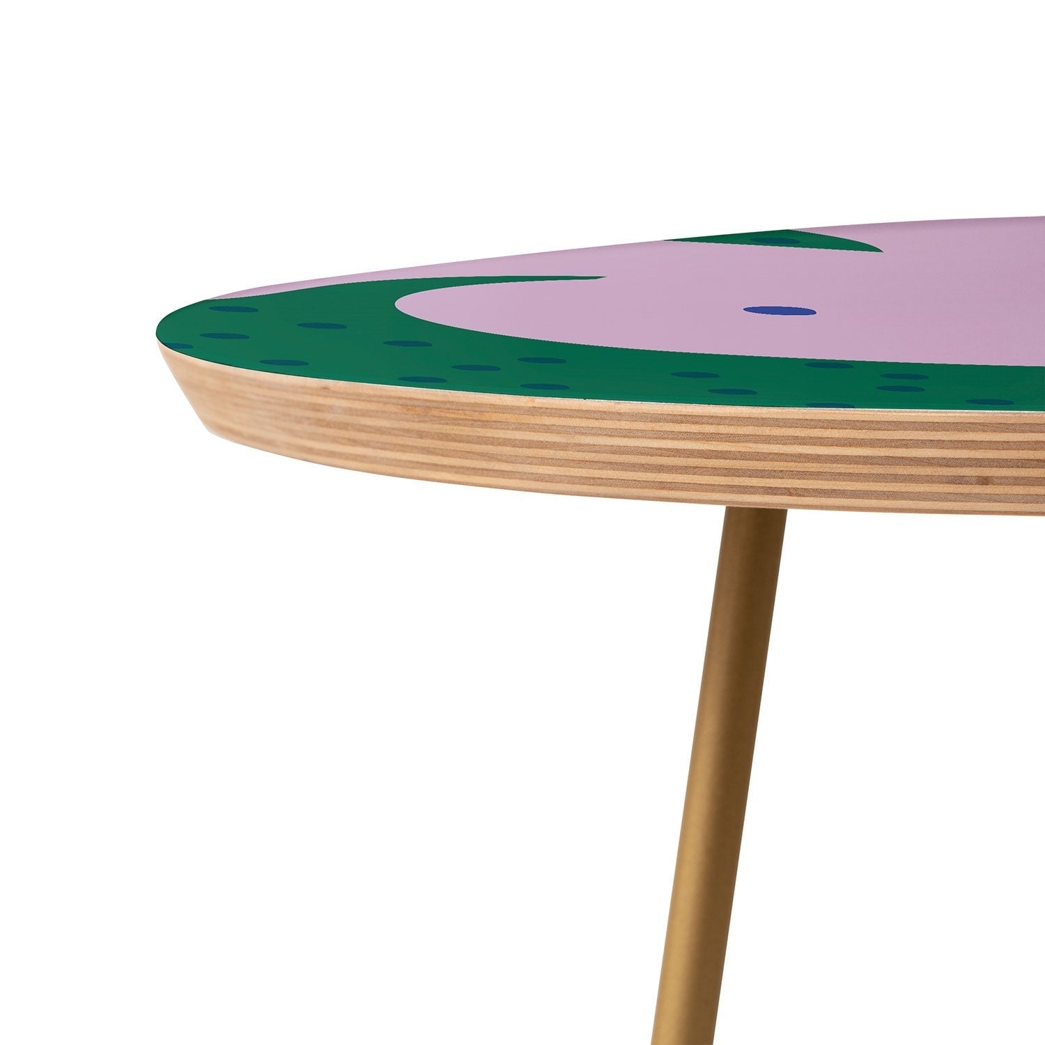 Camilla Foss Pebbles and Rabbit Round Side Table