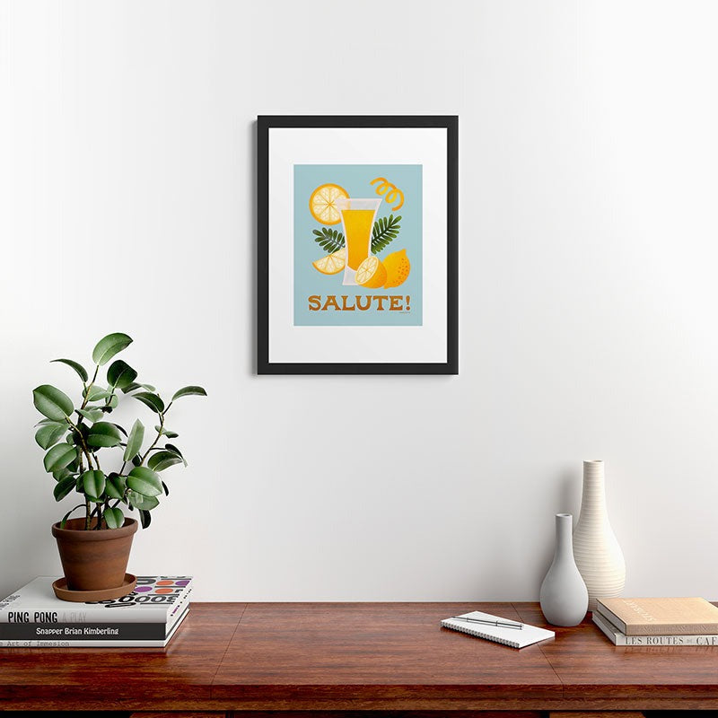 Jessica Molina Limoncello Cocktail Framed Art Print