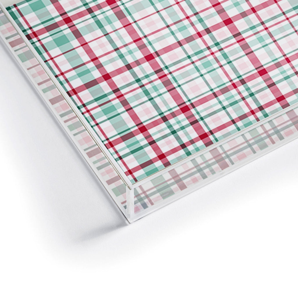 Lisa Argyropoulos Merry Vintage Plaid Acrylic Tray