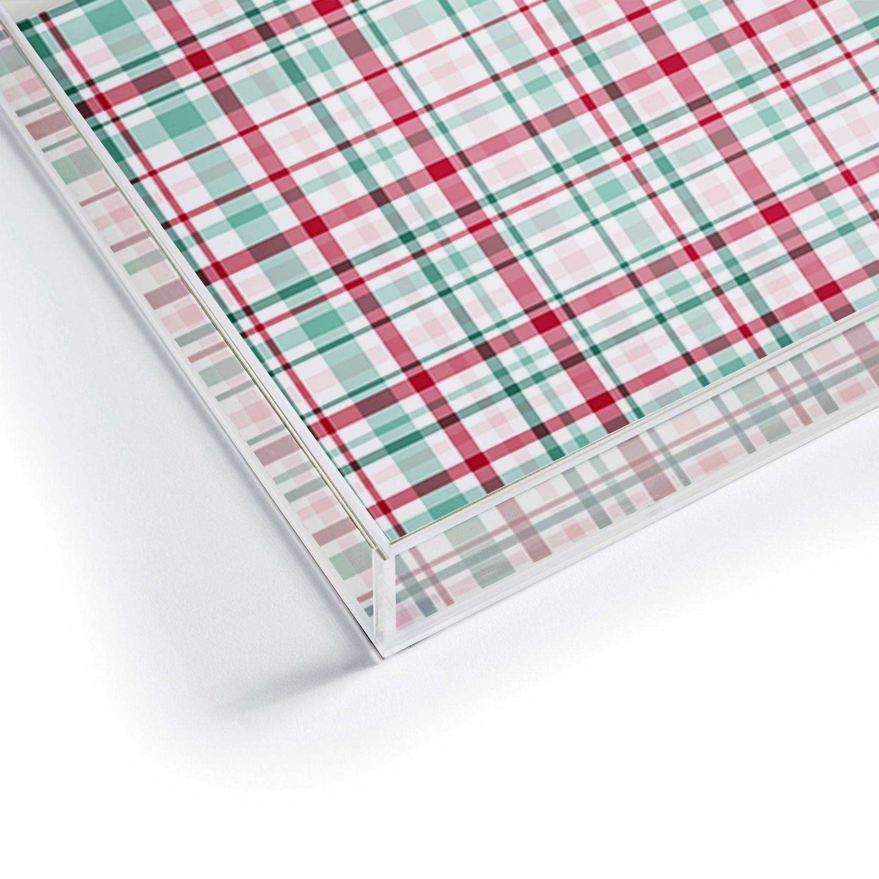 Lisa Argyropoulos Merry Vintage Plaid Acrylic Tray