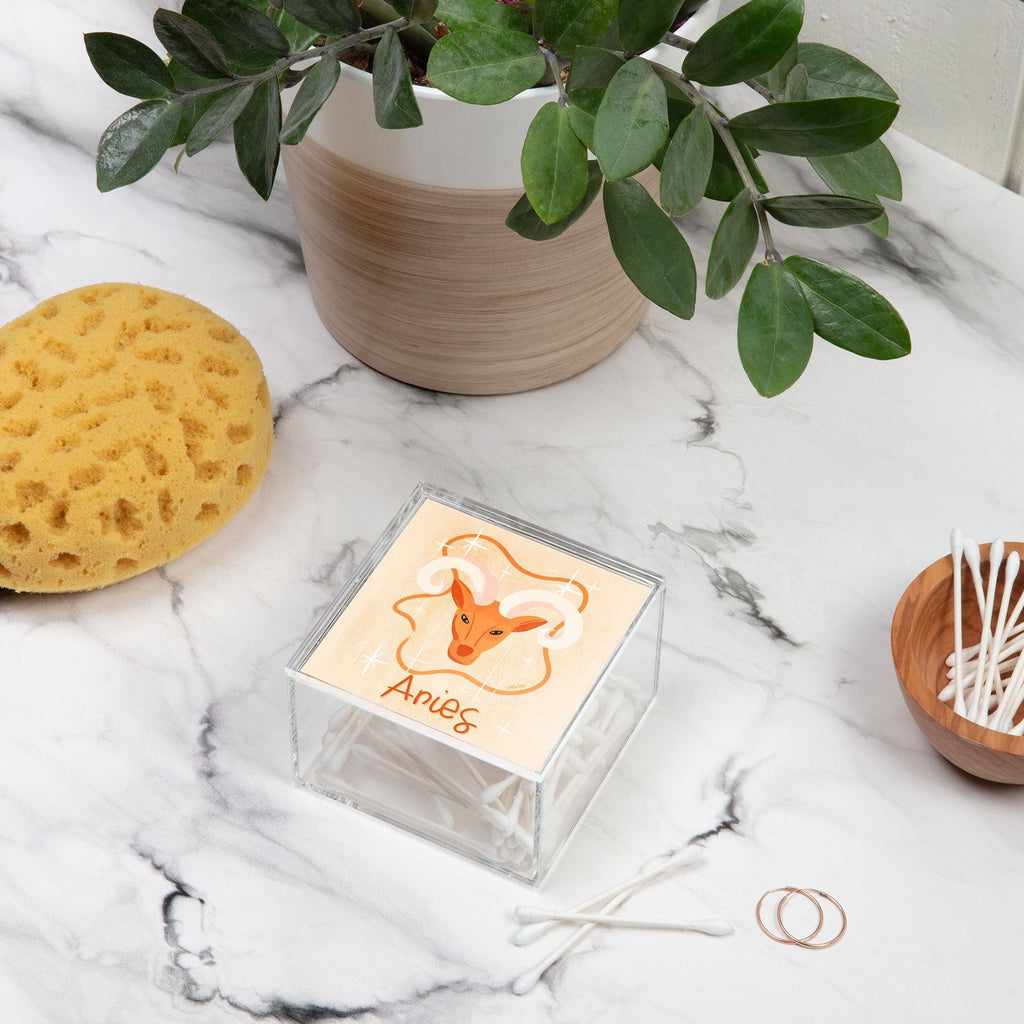Little Om Zodiac Signs Aries Acrylic Box