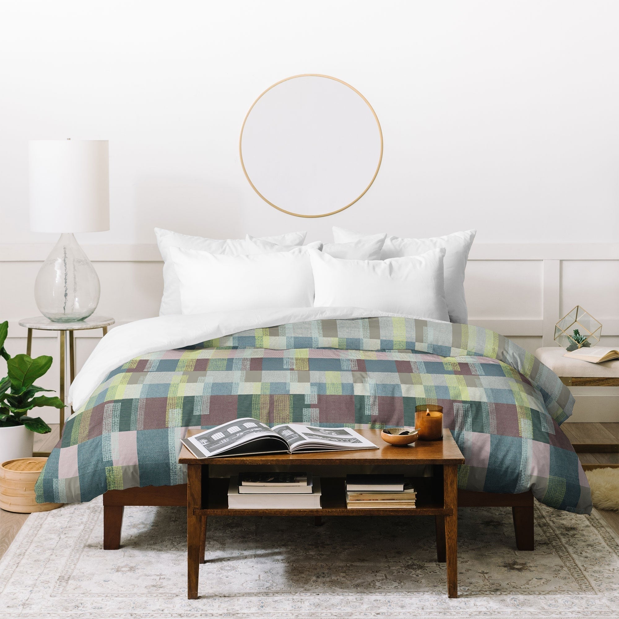 Marta Barragan Camarasa Dynamic Linear Blocks Duvet Cover