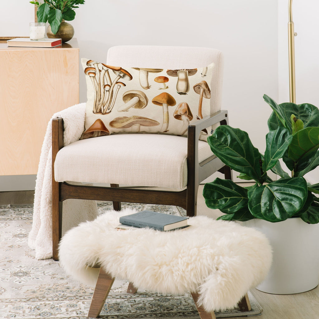 Gal Design Mushrooms Collection Oblong Throw Pillow