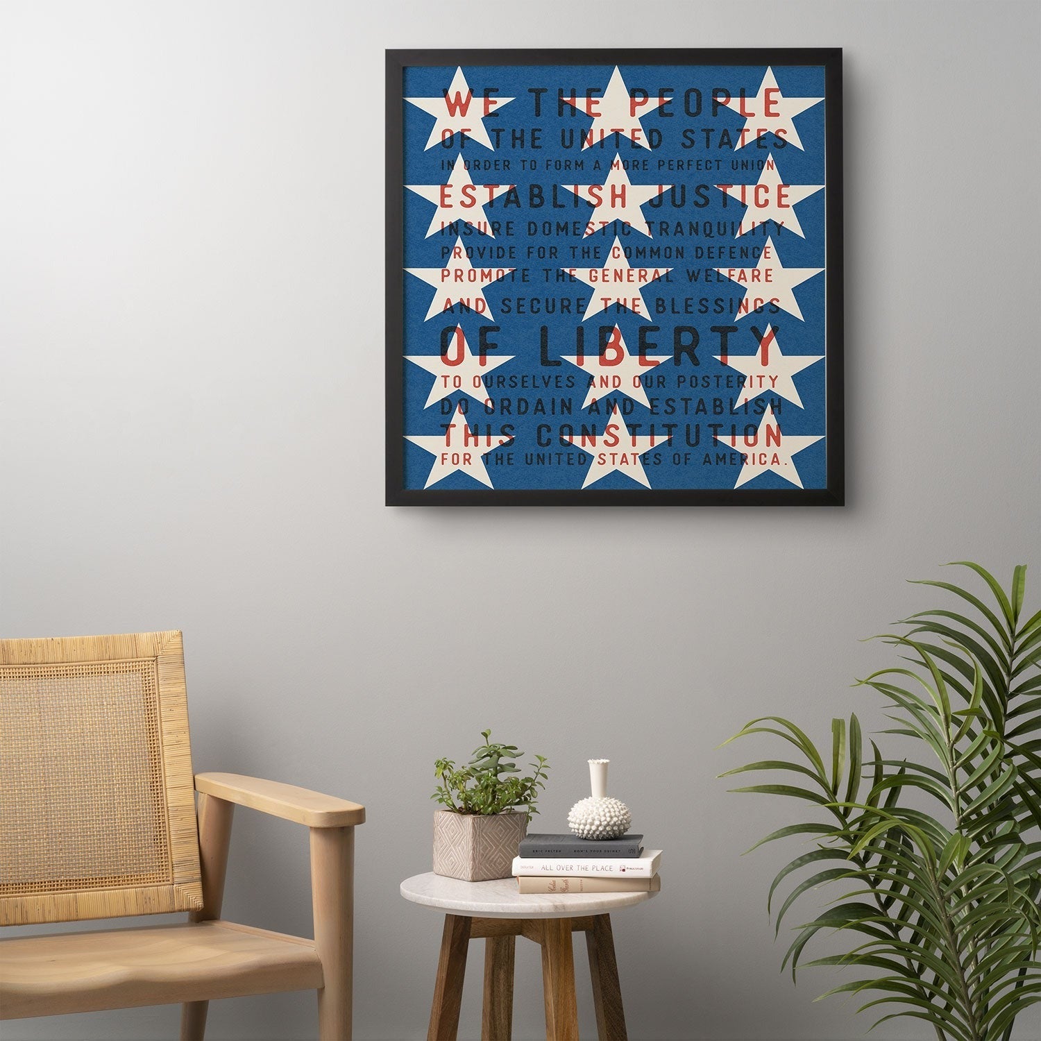 DENY Designs Starred Preamble Framed Wall Art