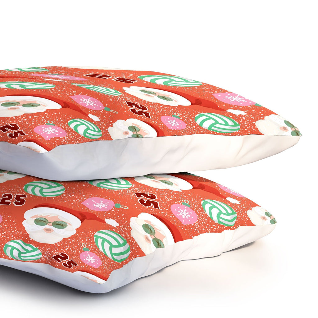 Design by Spark Sporty Volleyball Santa Pillow Shams