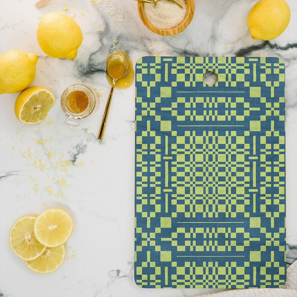 Marta Barragan Camarasa Nostalgic Grid Design Cutting Board Rectangle