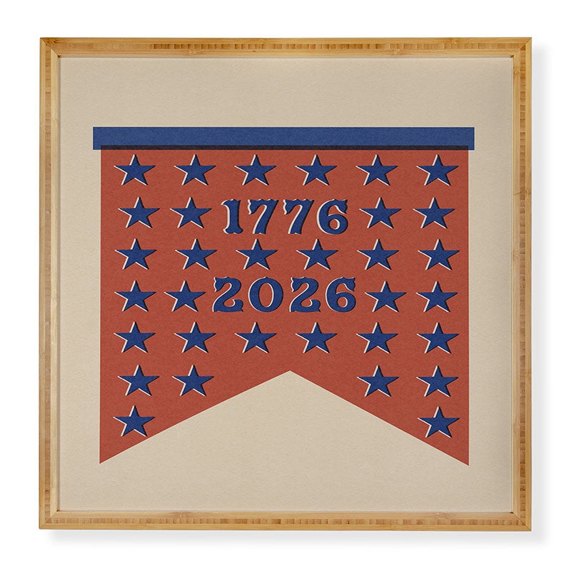DENY Designs Star Banner Framed Wall Art