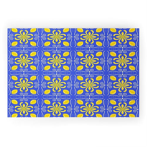 Design by Spark Dolce Vita Lemon Tile Welcome Mat