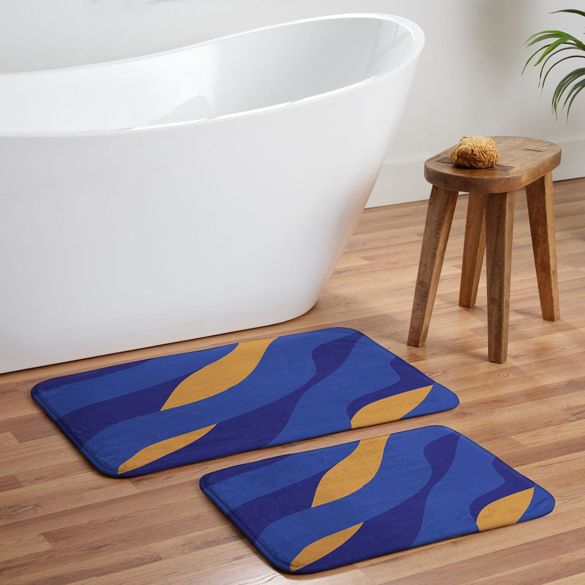 Camilla Foss Pebbles in Stream Memory Foam Bath Mat