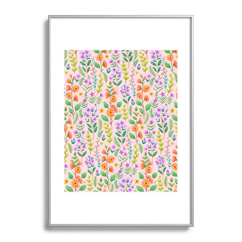 Pimlada Phuapradit Ditsy Spring Floral Metal Framed Art Print