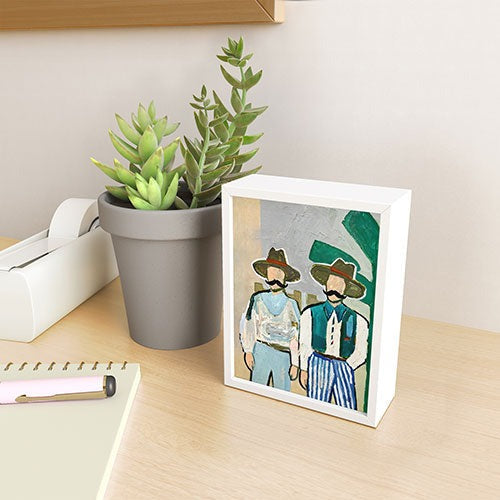83 Oranges Side By Side Cowboy Edition Framed Mini Art Print