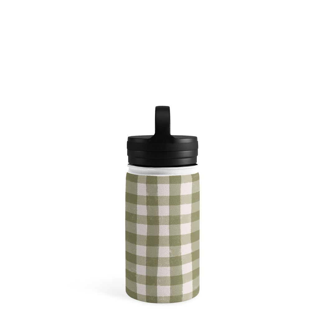 Menina Lisboa Rustic Green Plaid Water Bottle